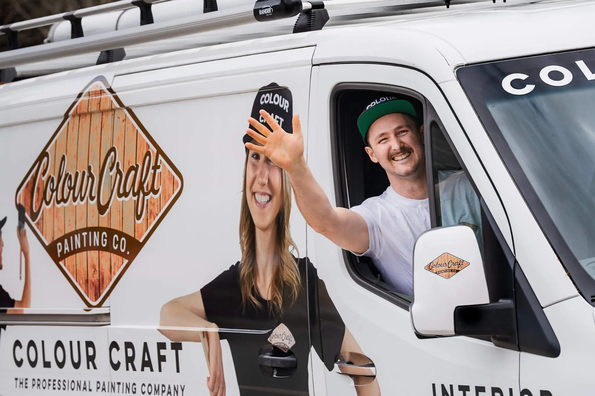 Colour Craft branded van with Brad